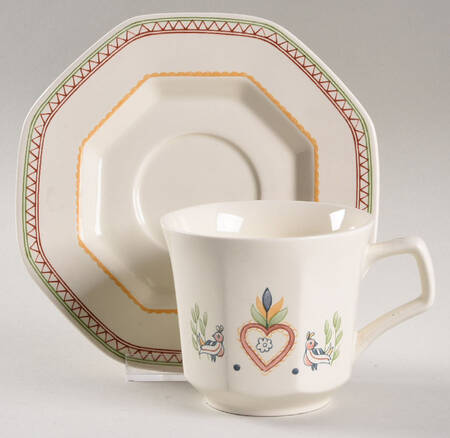 American Scenic Flat Cup & Saucer Set