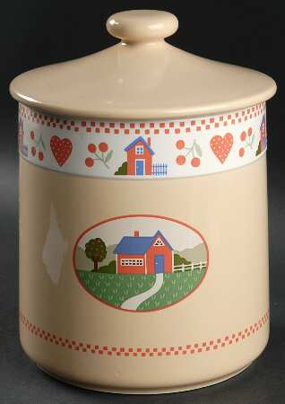 Heart and Home Cookie Jar & Lid