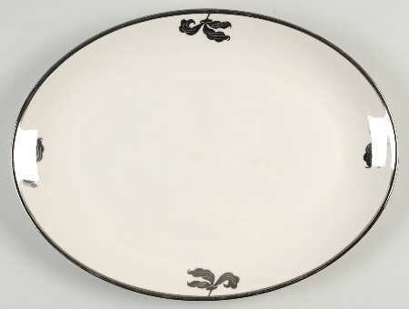 Platinum Orchid 12" Oval Serving Platter