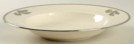 Platinum Orchid Rim Soup Bowl