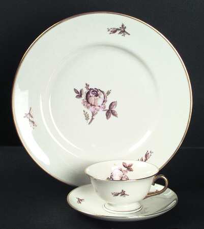 The Velvet Rose Footed Cup & Saucer Set