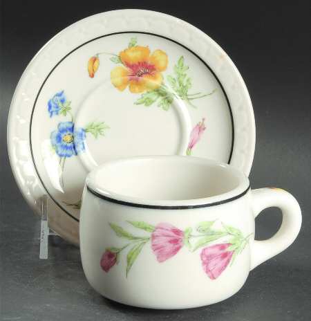 Prairie Mountain Wildflowers (Southern Pacific) Flat Cup & Saucer Set