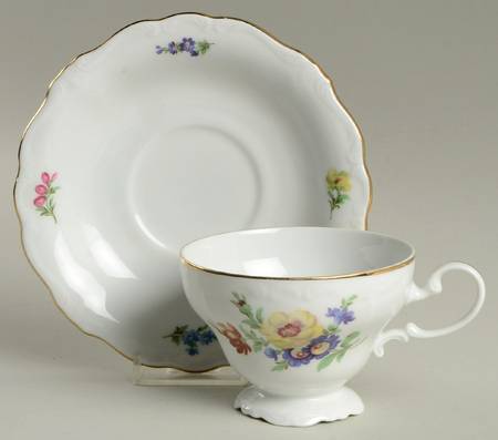 Queen Anne Footed Cup & Saucer Set