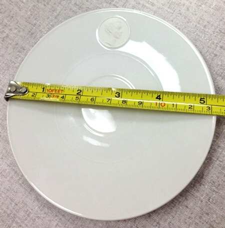 Arcadia Cream--White Saucer for Flat Demitasse Cup