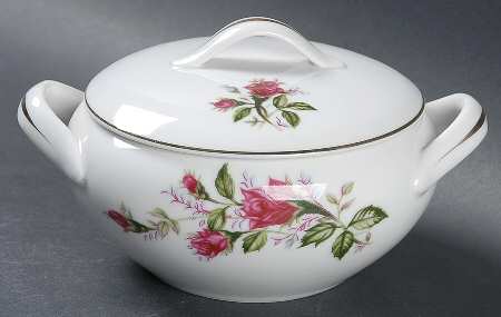 Dawn Rose Sugar Bowl & Lid