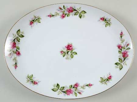 Dawn Rose 12" Oval Serving Platter