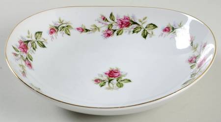 Dawn Rose 9" Oval Vegetable Bowl