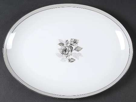 Smokey Rose 12" Oval Serving Platter