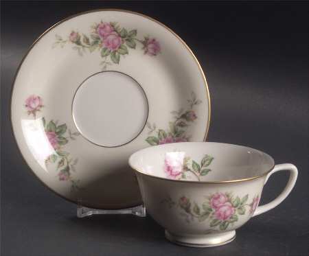 Classic Rose Footed Cup & Saucer Set by Royal Cathay