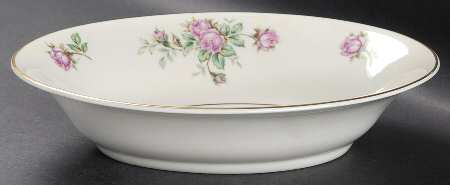 Classic Rose 10" Oval Vegetable Bowl