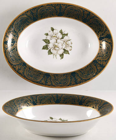 Laurel Magnolia 10" Oval Vegetable Bowl