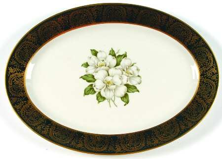 Laurel Magnolia 15" Oval Serving Platter