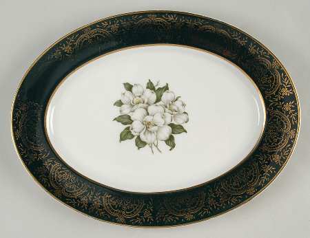 Laurel Magnolia 11" Oval Serving Platter