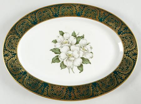 Laurel Magnolia 13" Oval Serving Platter