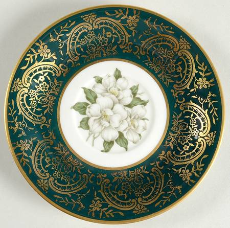 Laurel Magnolia Saucer for Footed Cup