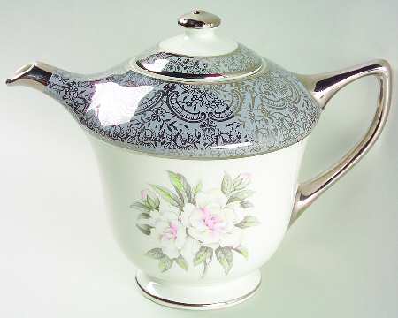 Silver Gardenia Teapot & Lid