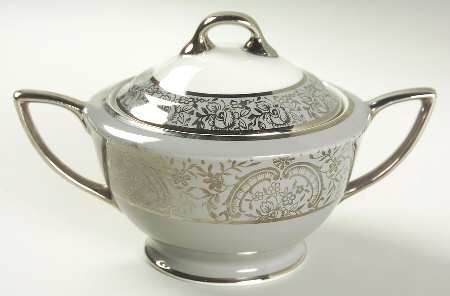 Silver Gardenia Sugar Bowl & Lid