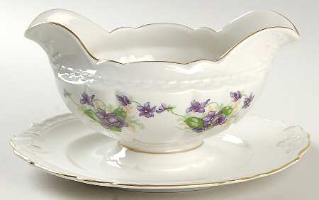 Woodland Fantasy Gravy Boat with Attached Underplate