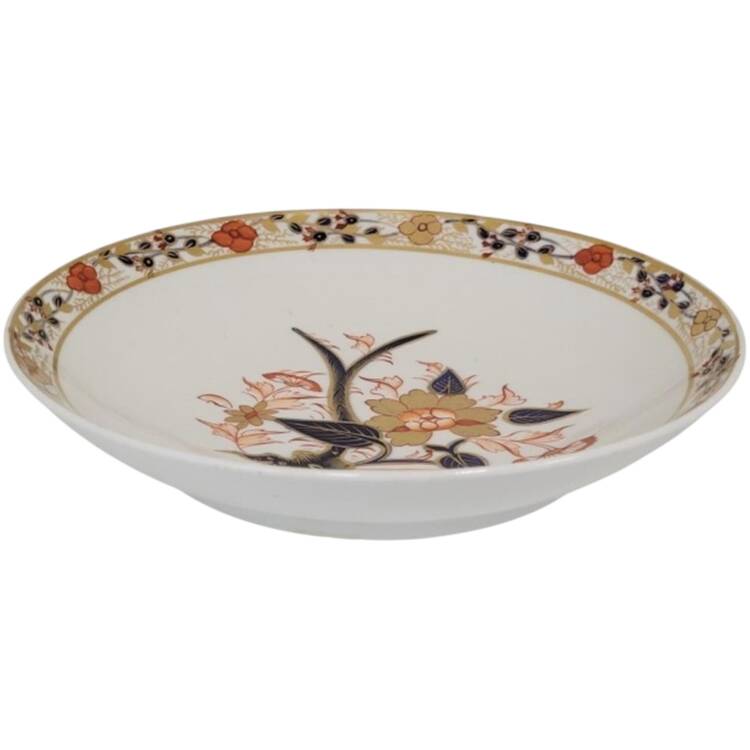 Asian Rose (Duesbury Shape) Coupe Soup Bowl