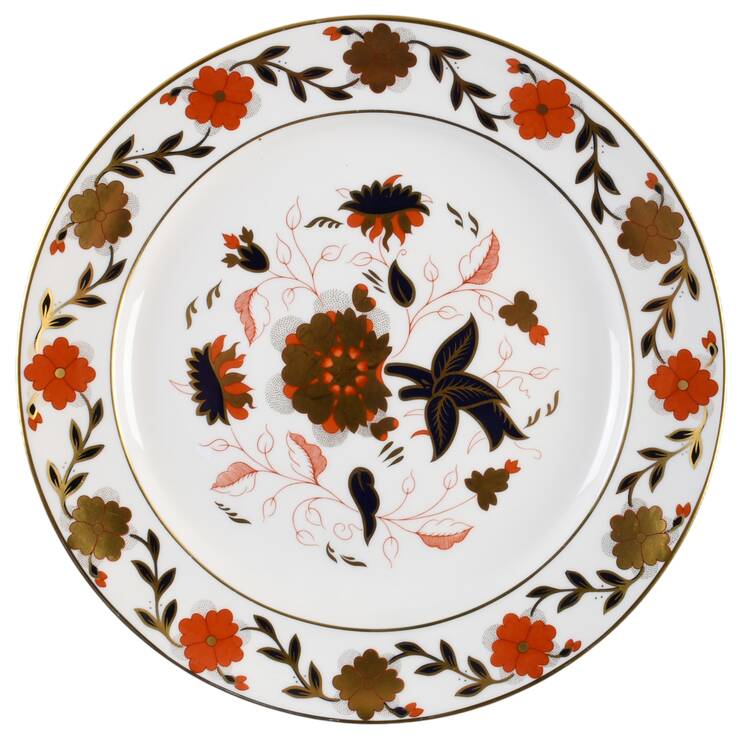 Asian Rose (Duesbury Shape) 14" Chop Plate (Round Platter)