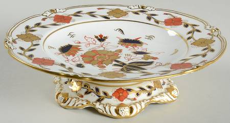 Asian Rose (Duesbury Shape) Round Compote (Height X Width)