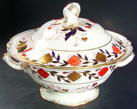 Asian Rose (Duesbury Shape) Tureen &  Lid