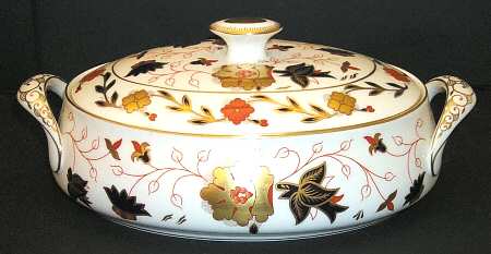 Asian Rose (Duesbury Shape) Oval Covered Vegetable