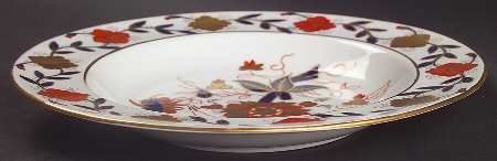 Asian Rose (Duesbury Shape) Large Rim Soup Bowl