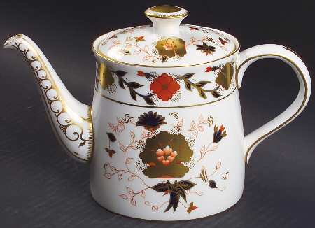 Asian Rose (Duesbury Shape) Teapot & Lid