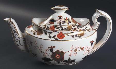 Asian Rose (Duesbury Shape) Teapot & Lid