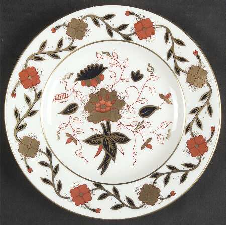 Asian Rose (Duesbury Shape) Dessert/Pie Plate