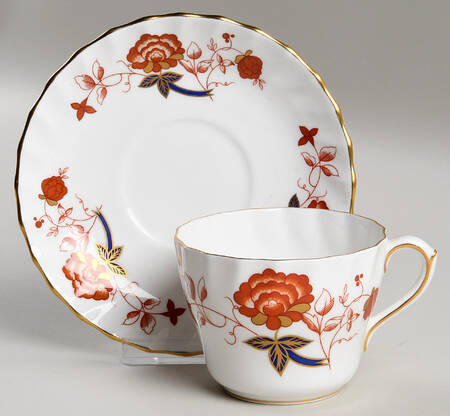 Bali (Boston Shape, Swirl) Flat Cup & Saucer Set
