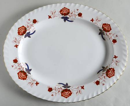 Bali (Boston Shape, Swirl) 16" Oval Serving Platter