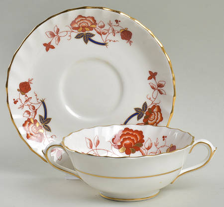 Bali (Ely Chelsea) Footed Cream Soup Bowl & Saucer Set