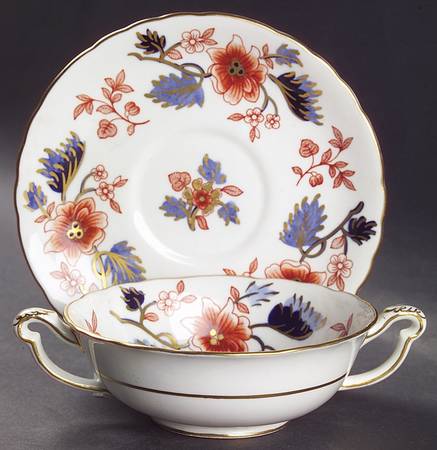 Beaumont Footed Cream Soup Bowl & Saucer Set