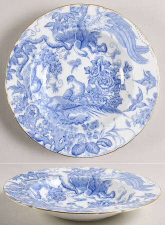 Blue Aves Rim Soup Bowl