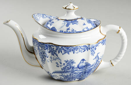 Blue Aves Mini Teapot & Lid