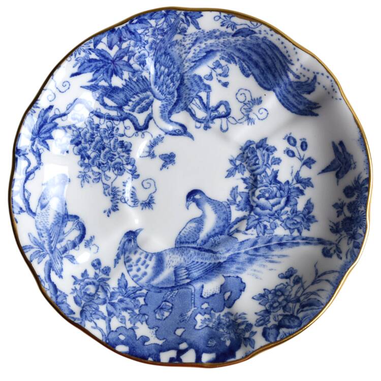 Blue Aves Saucer for Flat Cup
