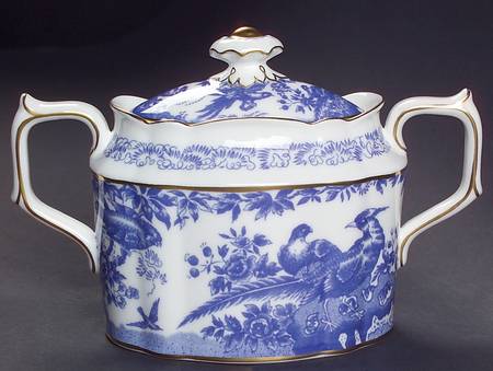 Blue Aves Sugar Bowl & Lid