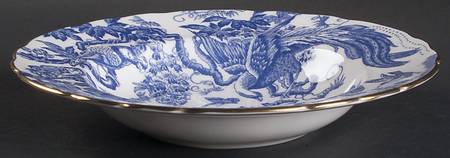 Blue Aves Rim Soup Bowl