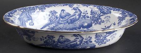 Blue Aves 9" Oval Vegetable Bowl