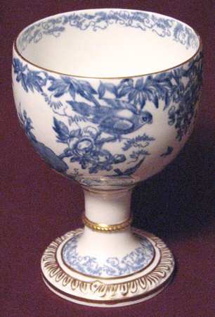 Blue Aves China Goblet