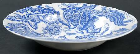 Blue Aves Rim Soup Bowl