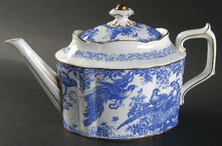 Blue Aves Teapot & Lid
