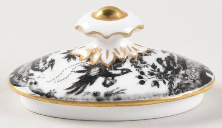 Black Aves (Gold Trim) Lid for Sugar Bowl