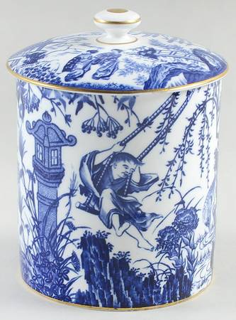 Blue Mikado Sugar Bowl & Lid