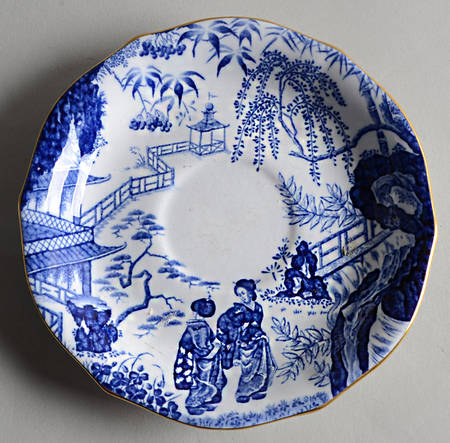Blue Mikado Saucer for Flat Cup