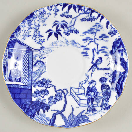 Blue Mikado Saucer for Bouillon Cup