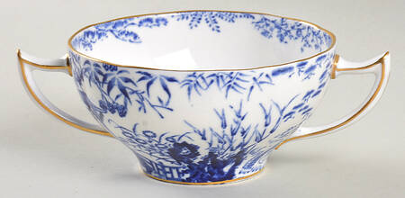 Blue Mikado Flat Bouillon Cup