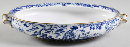 Blue Mikado Oval Vegetable No Lid